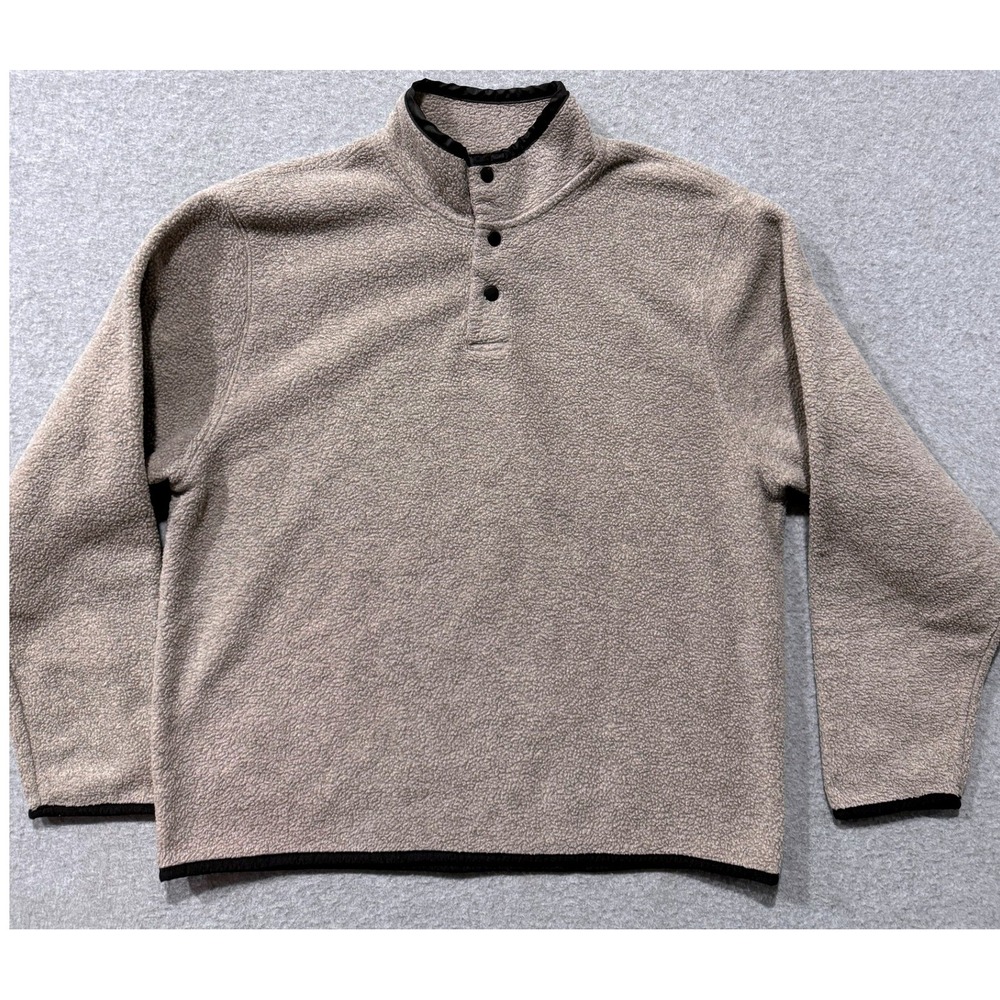 Fear of God Essentials Polar Fleece Snap Pullover Taupe Kids Size 12